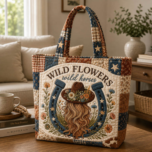 The Wildflowers Cowgirl Quilted Tote