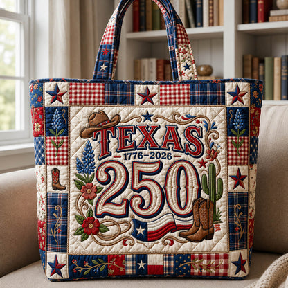 Texas 250 Anniversary Quilted Tote