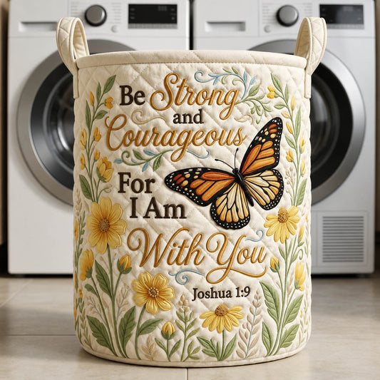 The Joshua 19 Bible Verse Quilted Laundry Tote