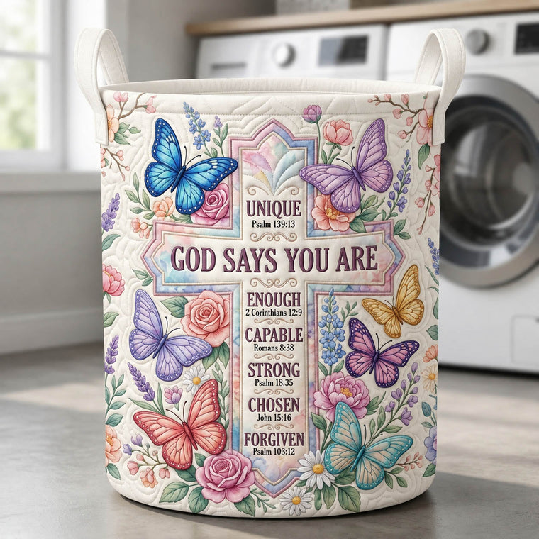 The Cross Butterfly God Says You Are Tote
