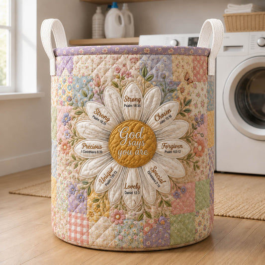 The God Says You Are Daisy Quilted Tote
