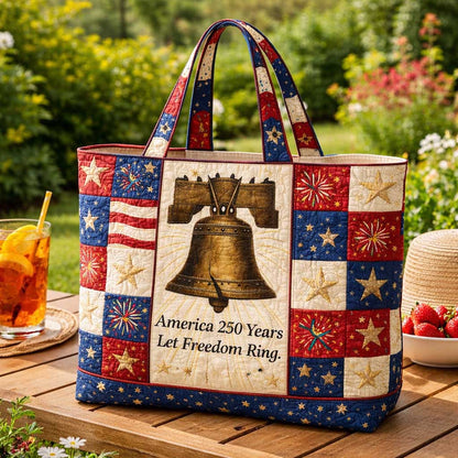 Everyday Liberty Bell Quilted Tote