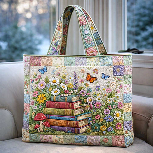 The Wildflower Books Quilted Tote