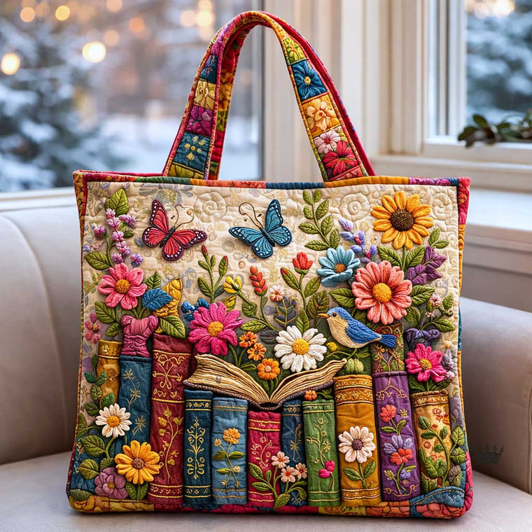 The Book Garden Quilted Tote