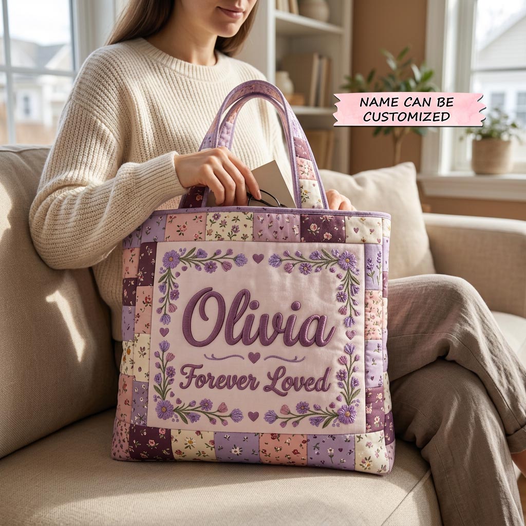 Floral Patchwork Flowers Tote Bag