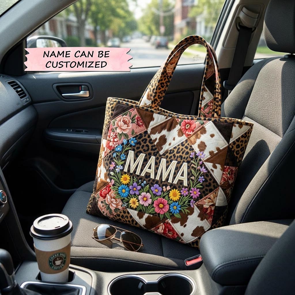 Everyday Floral Embroidery Tote Bag