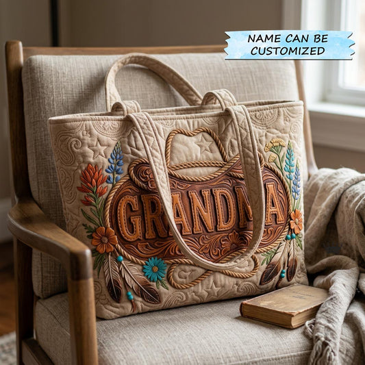 The Grandma Floral Quilted Tote