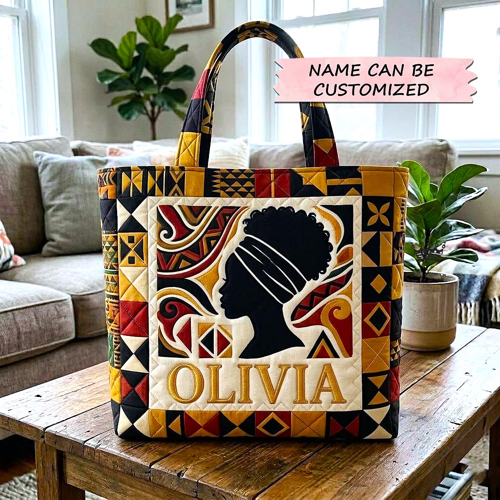 Everyday African Quilted Tote Bag