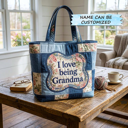 The Grandma Floral Quilt Tote