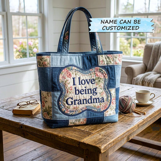 The Grandma Floral Quilt Tote