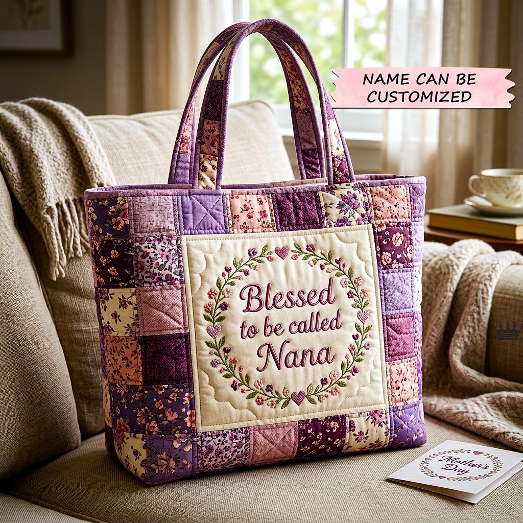 The Blessed Nana Quilted Tote
