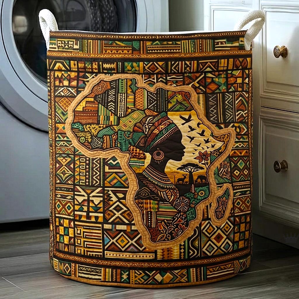 The Africa Legacy Quilted Laundry Basket GFTOMA10657C1 Tote