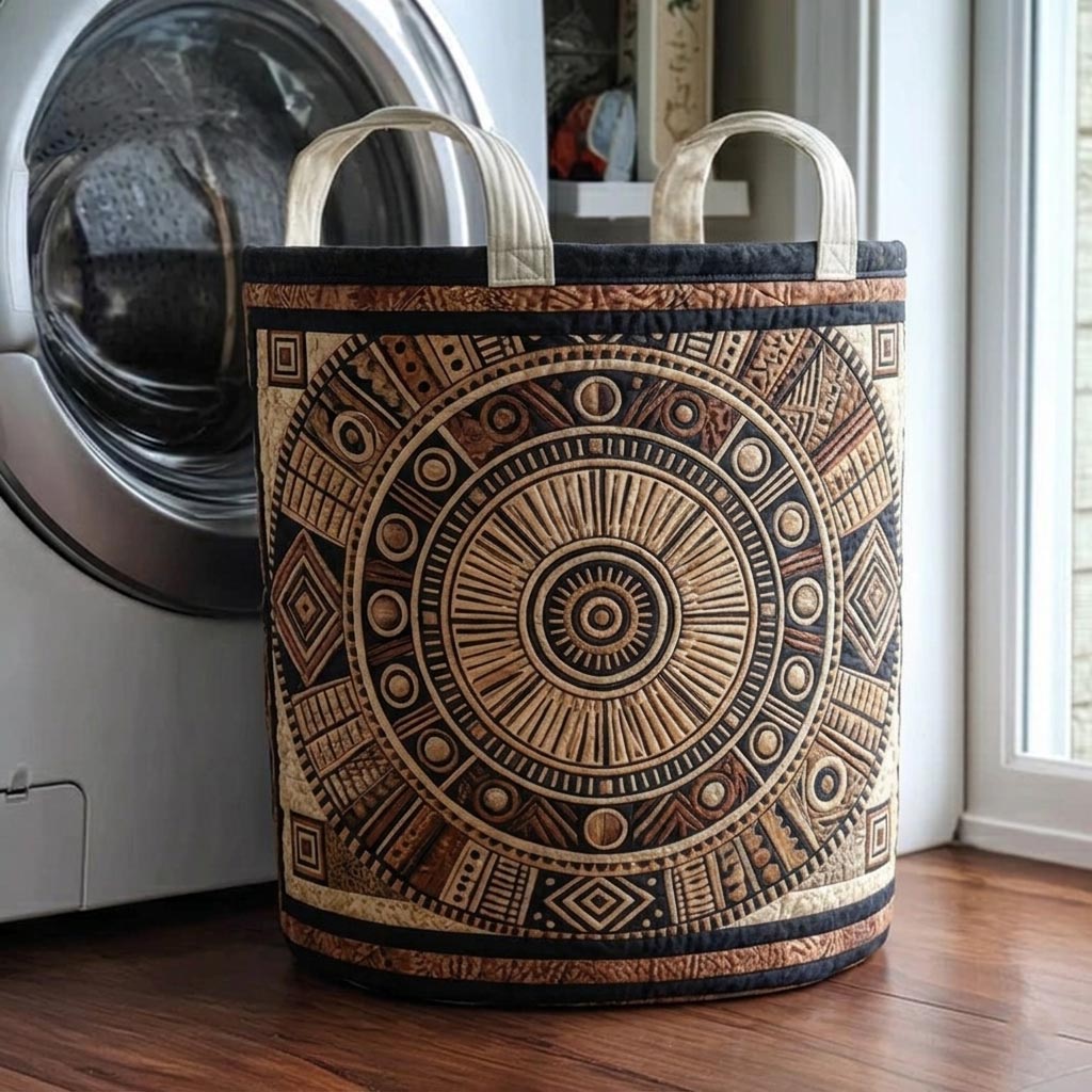The African Heritage Quilted Laundry Basket GFTOMA10661C1 Tote