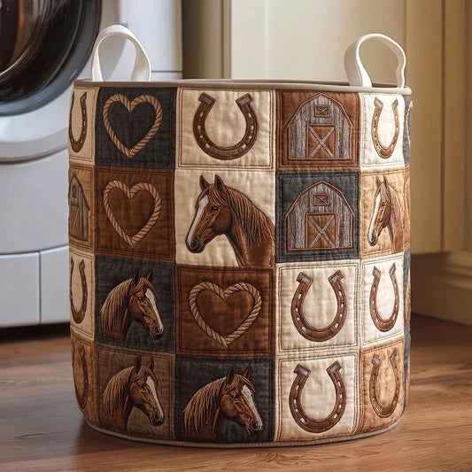 The Farm Patch Quilted Laundry Basket GFTOMA11569C1 Tote