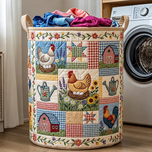 The Farmhouse Charm Quilted Laundry Basket Tote