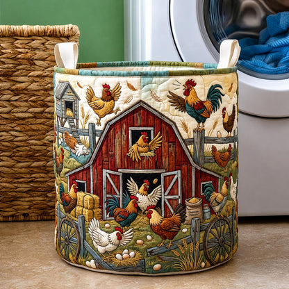 The Barn Blessings Quilted Laundry Basket Tote