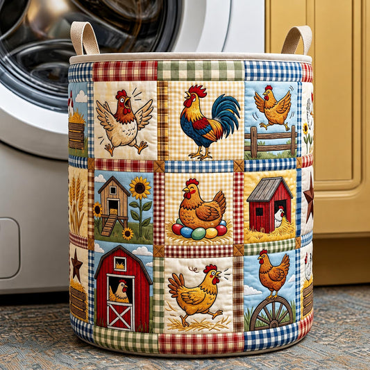 The Farm Fresh Quilted Laundry Basket Tote