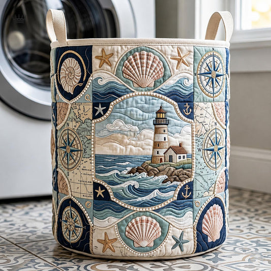 The Ocean Grace Quilted Laundry Basket Tote
