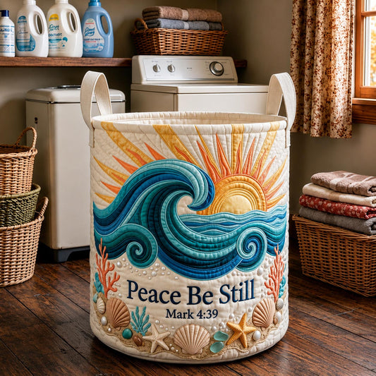 The Graceful Seas Quilted Laundry Basket Tote