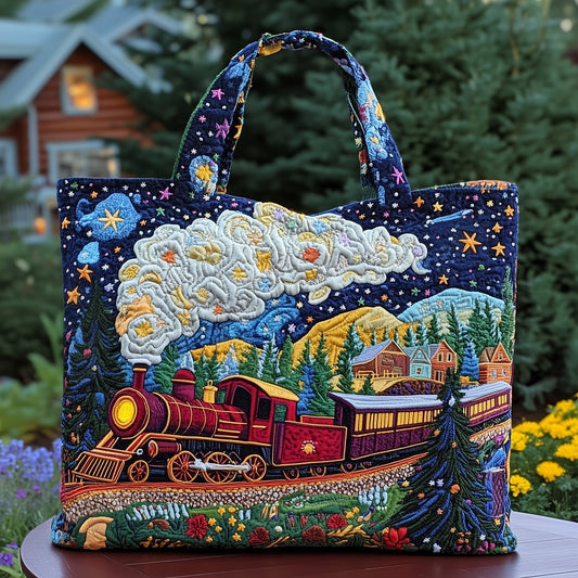 The Vintage Train Quilted Tote