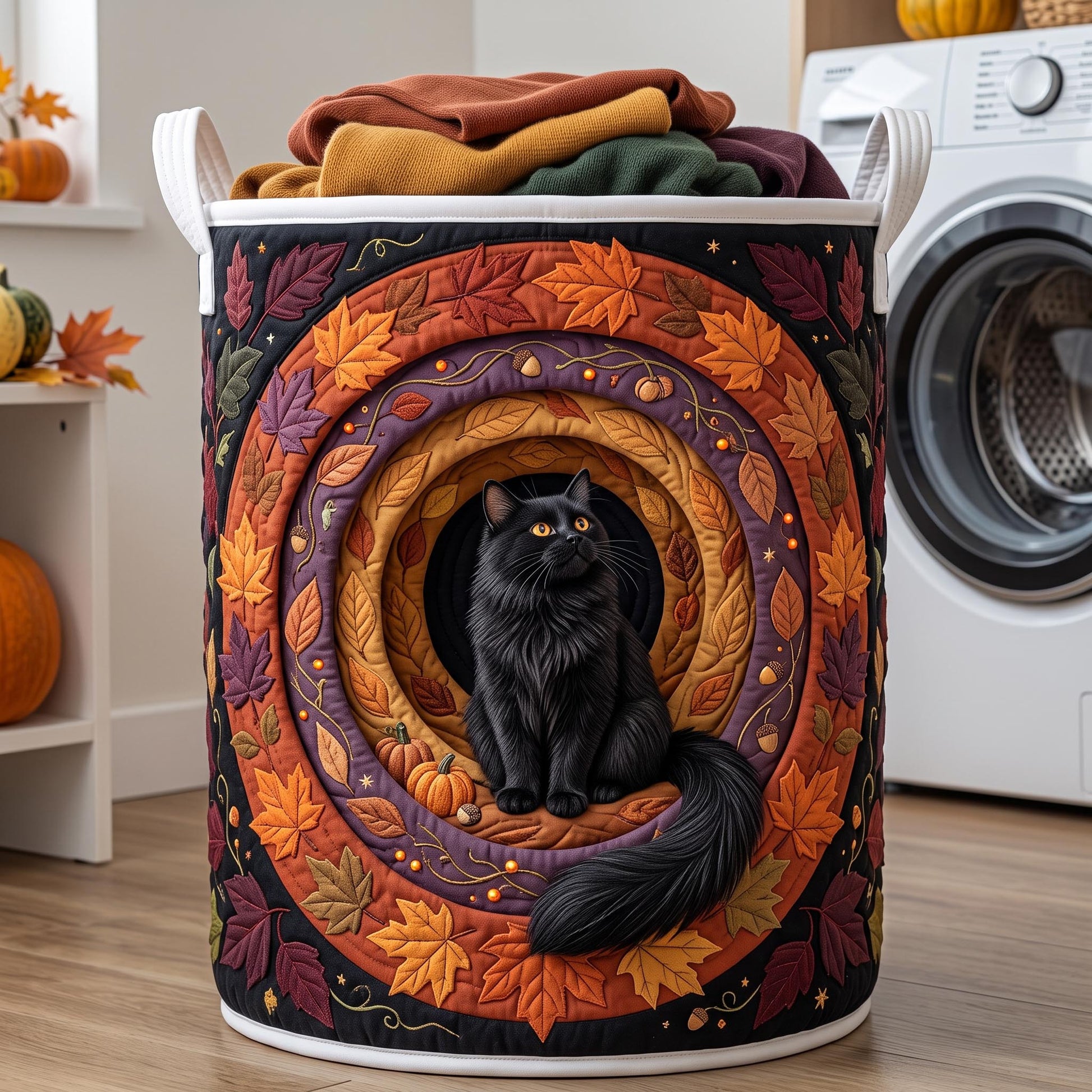 Everyday Black Cat Quilted Tote
