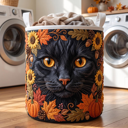 Autumn Laundry Basket Quilted Tote
