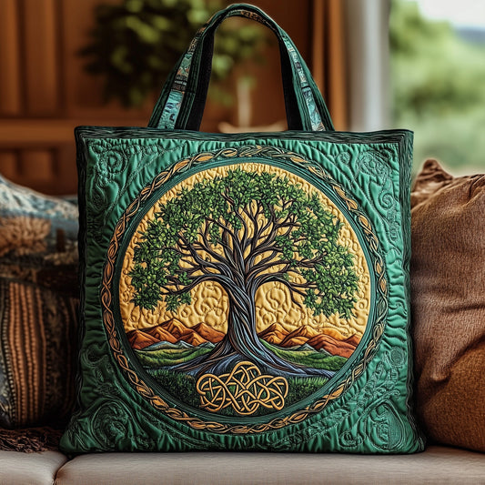 Tree Of Life Quilted Tote