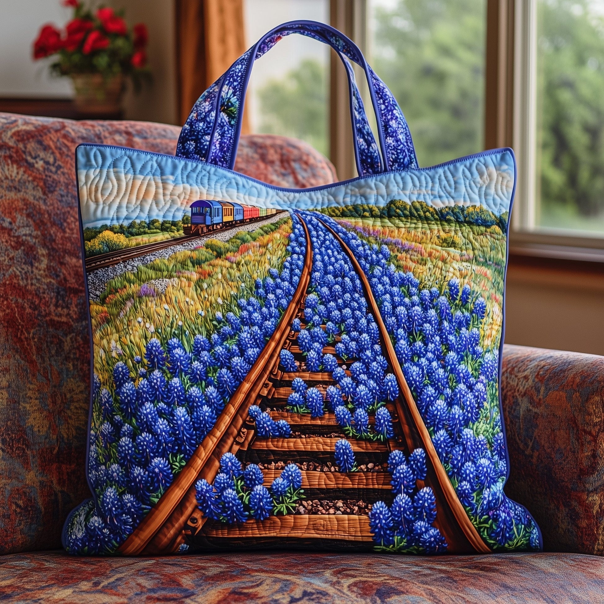 The Bluebonnet Fields Quilted Tote
