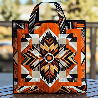 Native American Geometric Quilted Tote