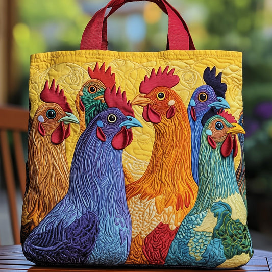 Everyday Colorful Chickens Tote Bag
