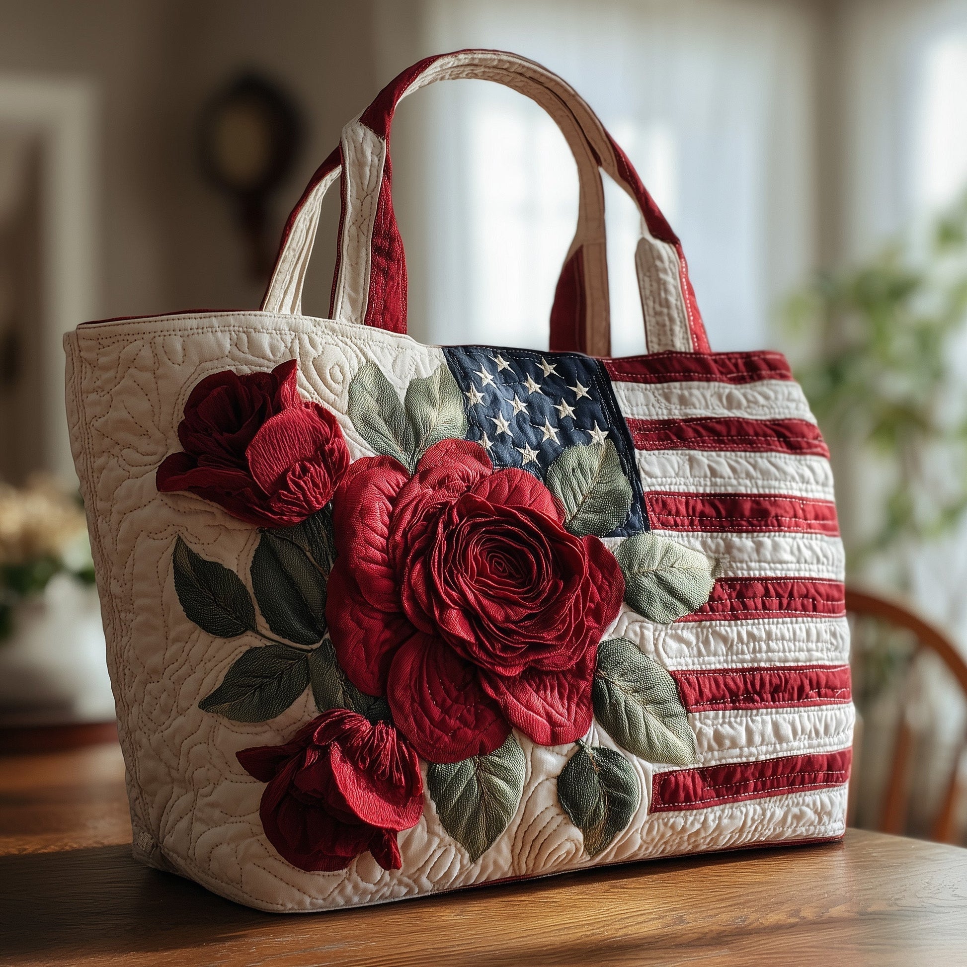 Everyday Floral Quilted Tote Bag