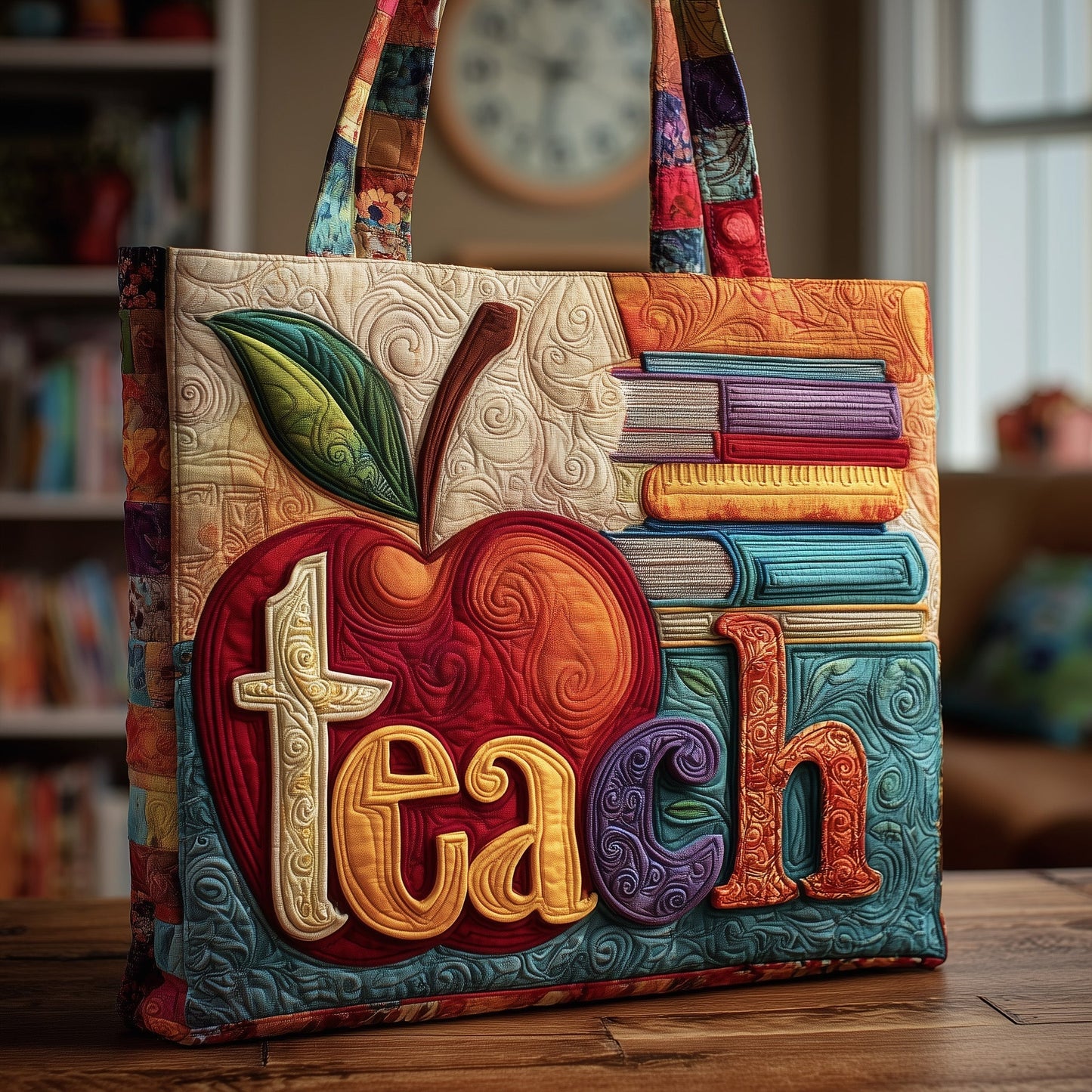 Everyday Apple Books Quilted Tote