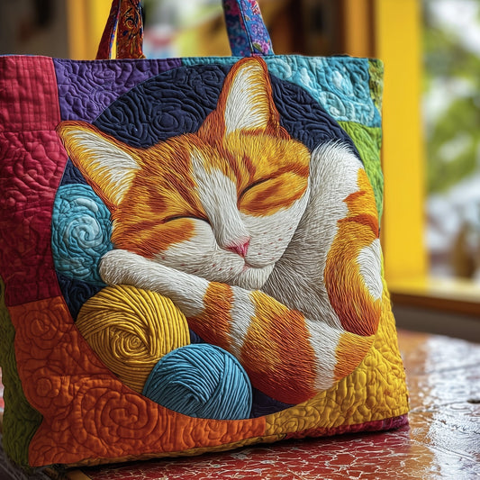 Everyday Sleeping Cat Quilted Tote
