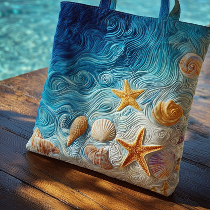 Everyday Seashells Starfish Quilted Tote