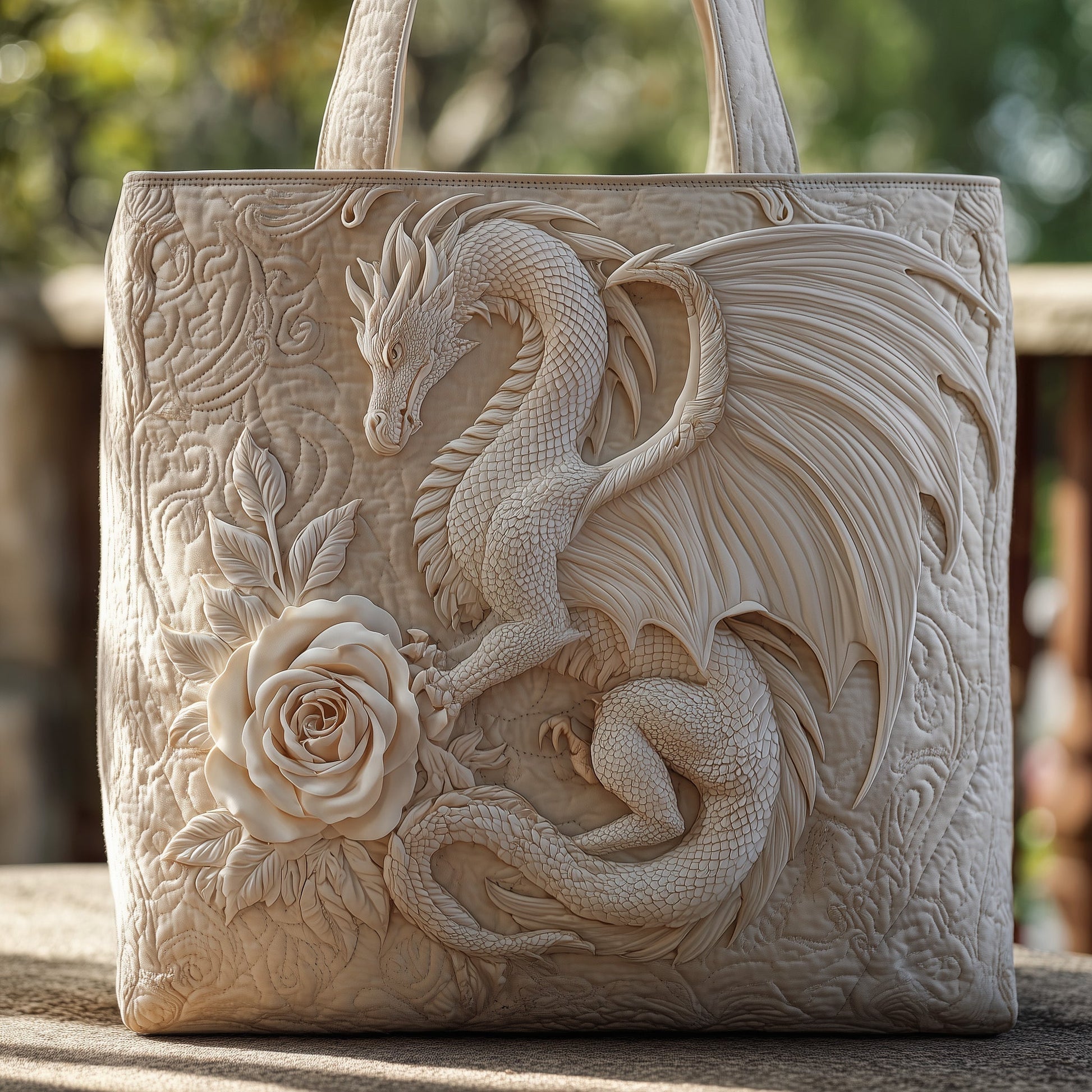 The Elegant Dragon Quilted Tote