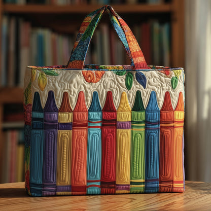The Colorful Crayons Quilted Tote
