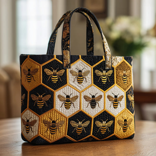 Everyday Bees Honeycomb Quilted Tote