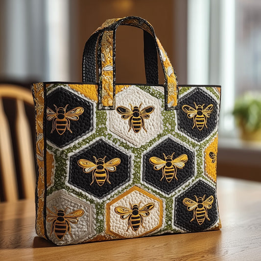 The Bee Motif Quilted Tote