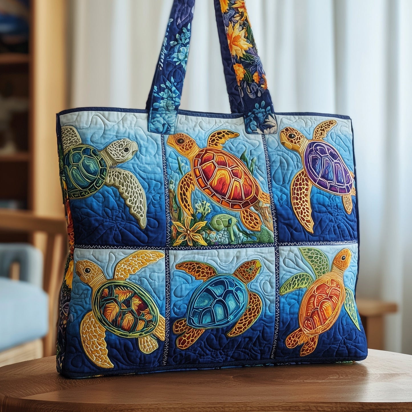 The Sea Turtle Quilted Tote 1800