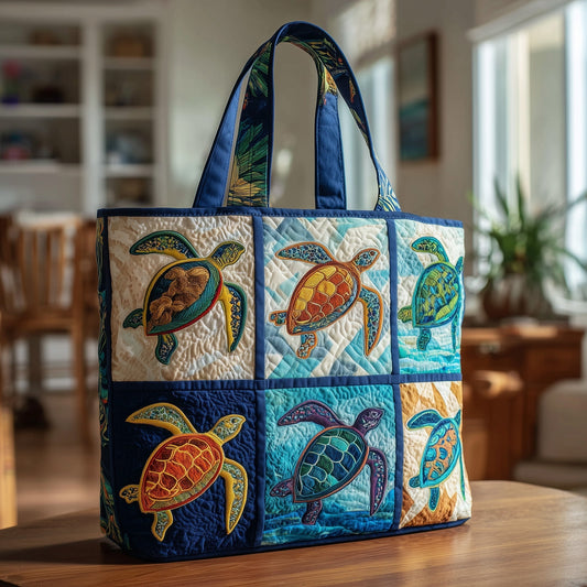 Colorful Sea Turtles Tote Bag