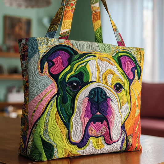 Everyday Bulldog Quilted Tote Bag