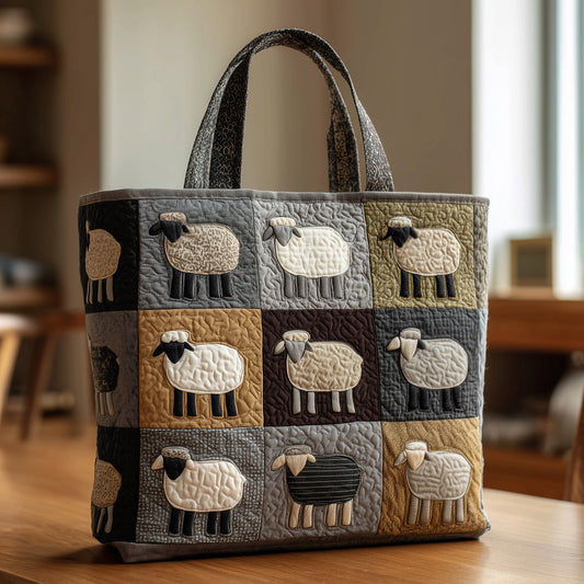 Everyday Sheep Patchwork Quilted Tote
