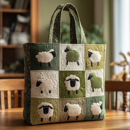 Everyday Farmhouse Sheep Quilted Tote