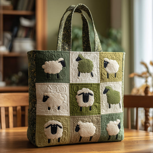 Everyday Farmhouse Sheep Quilted Tote