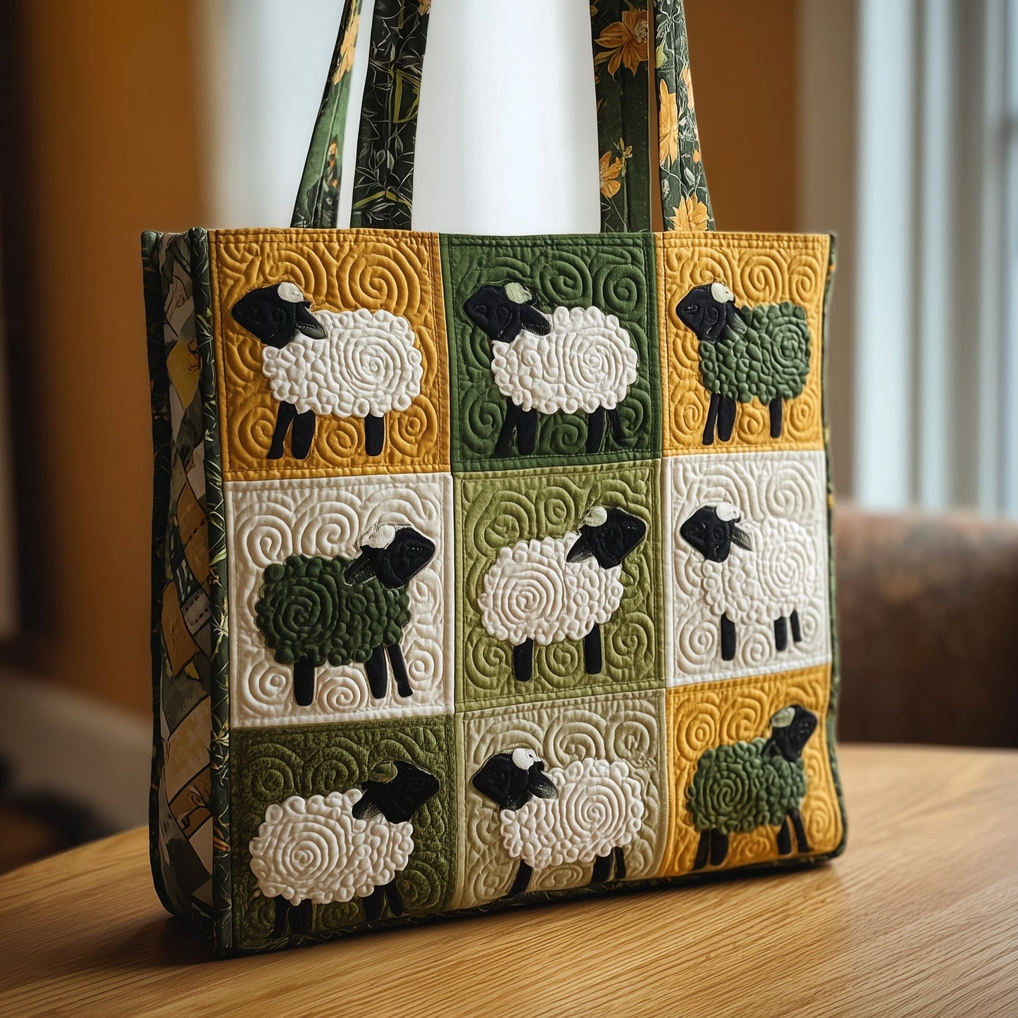 The Farmhouse Sheep Quilted Tote 1861