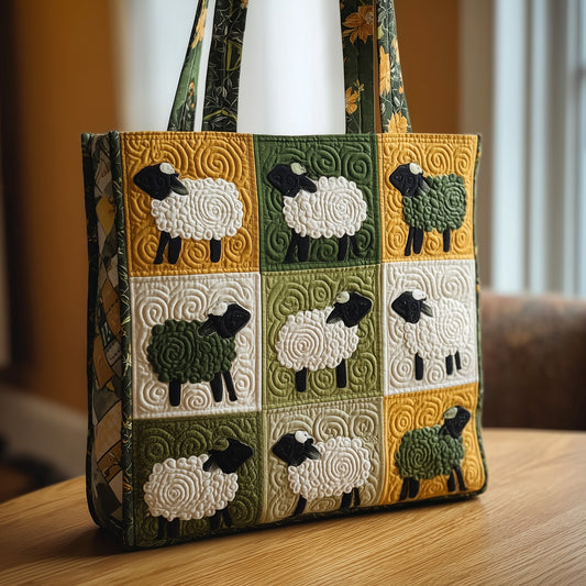 The Farmhouse Sheep Quilted Tote 1861