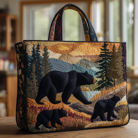 Bear Forest Scene Tote Bag
