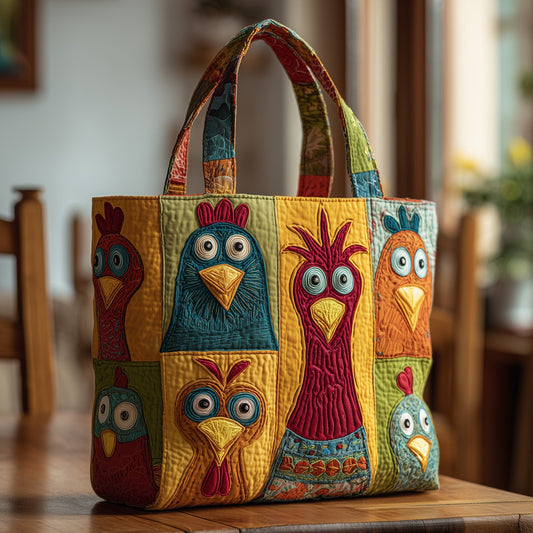 The Funky Chicken Quilted Tote