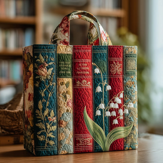 Lily Of Valley Floral Quilted Tote