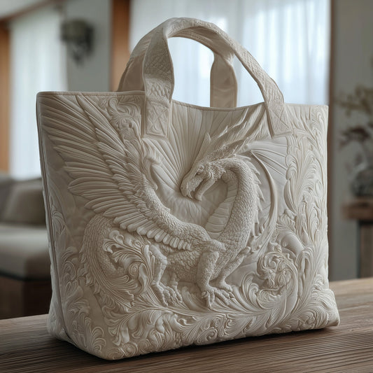 Everyday Dragon Embossed Quilted Tote